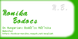 monika bodocs business card